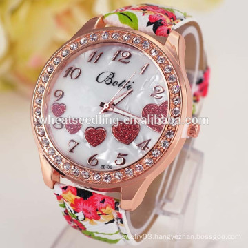 Heart to heart diamond big dial ladies watches
